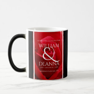 Elegant 15th 26th 36th Rose Wedding Anniversary Color Morph Mug