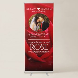 Elegant 15th 26th 36th Rose Wedding Anniversary