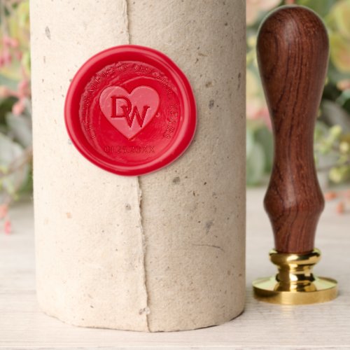 Elegant 15th 26th 36th Rose Wedding Anniversary Wax Seal Stamp