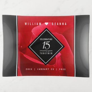 Elegant 15th Rose Wedding Anniversary Celebration