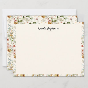 Elegant 1600s Still Life Art Floral Pattern Frame Note Card