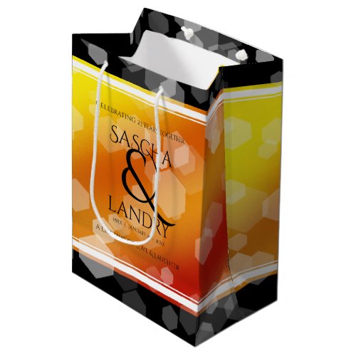 Elegant 16th 23rd Topaz Wedding Anniversary Medium Gift Bag