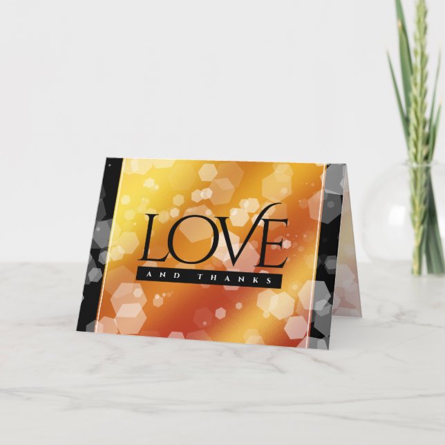 Elegant 16th 23rd Topaz Wedding Anniversary Thank You Card (Front)