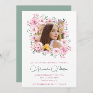 Elegant 16th birthday invitations Photo Boho