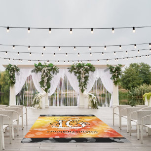 Elegant 16th Golden Topaz Wedding Anniversary Outdoor Rug