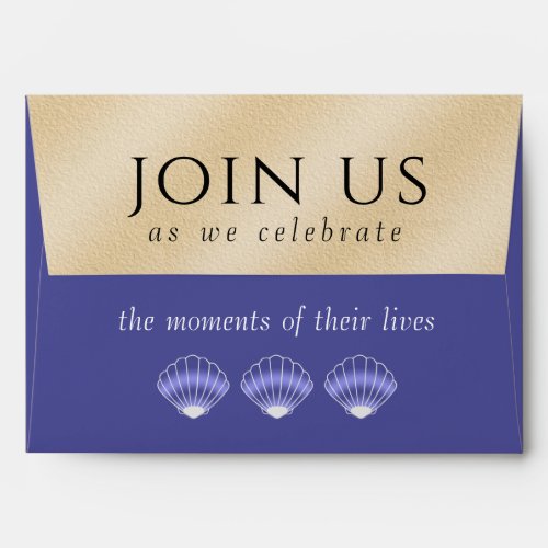 Elegant 17th Shells Wedding Anniversary Envelope