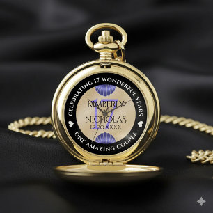 Elegant 17th Shells Wedding Anniversary Pocket Watch
