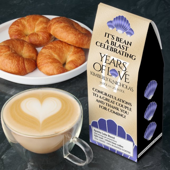 Elegant 17th Shells Wedding Anniversary Roasted Coffee (Breakfast)