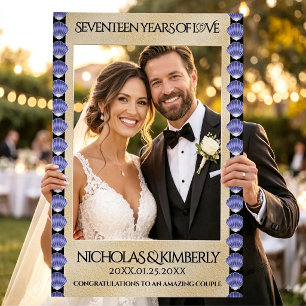Elegant 17th Shells Wedding Anniversary Selfie Frame