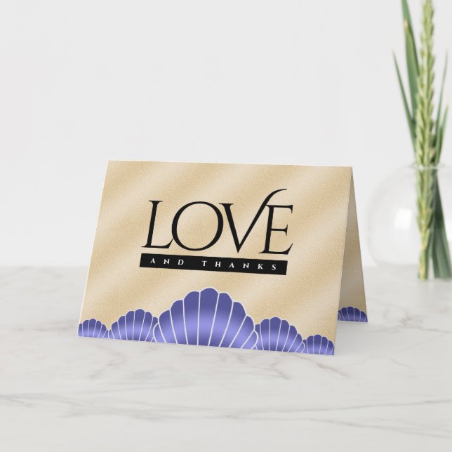 Elegant 17th Shells Wedding Anniversary Thank You Card (Front)