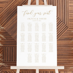 Elegant 18 Tables Find Your Seat Seating Chart Foam Board