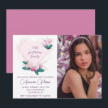 Elegant 18th birthday invitations Floral Photo<br><div class="desc">Elegant 18th birthday invitations Boho Photo vintage flowers watercolor</div>