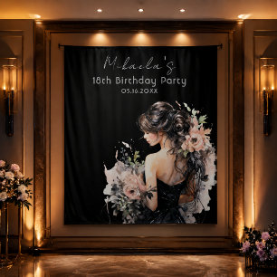 Elegant 18th Birthday Photo Booth Backdrop