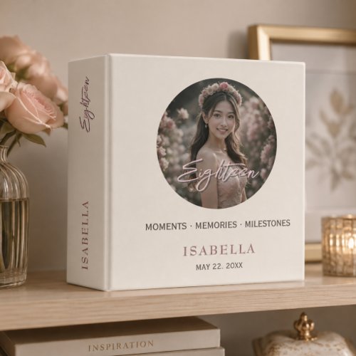 Elegant 18th Birthday Photo Keepsake Binder