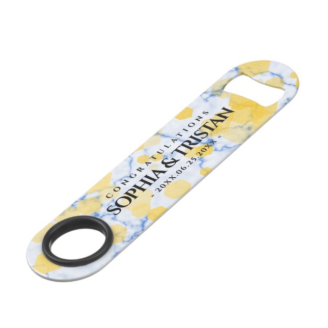 Elegant 18th Porcelain Wedding Anniversary Bar Key (Front Angled)
