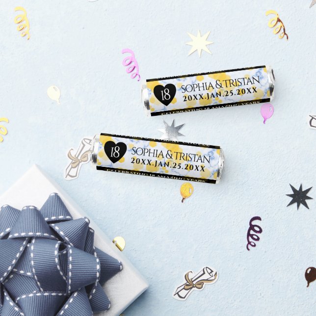 Elegant 18th Porcelain Wedding Anniversary Breath Savers® Mints (Party)