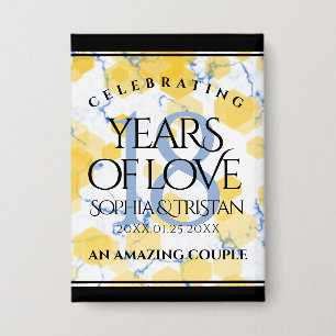 Elegant 18th Porcelain Wedding Anniversary Button