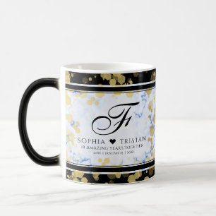 Elegant 18th Porcelain Wedding Anniversary Color Morph Mug