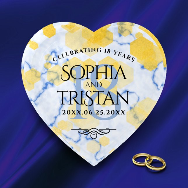 Elegant 18th Porcelain Wedding Anniversary Glass Paperweight (Creator Uploaded)