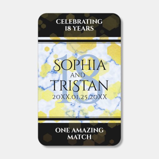 Elegant 18th Porcelain Wedding Anniversary Matchboxes Zazzle 1363