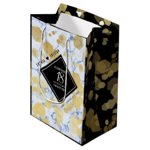 Elegant 18th Porcelain Wedding Anniversary Medium Gift Bag