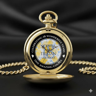 Elegant 18th Porcelain Wedding Anniversary Pocket Watch