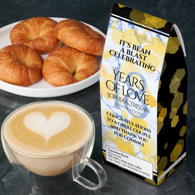 Elegant 18th Porcelain Wedding Anniversary Roasted Coffee (Breakfast)