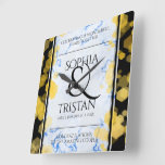 Elegant 18th Porcelain Wedding Anniversary Square Wall Clock