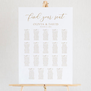 Elegant 19 Tables Find Your Seat Seating Chart Foam Board