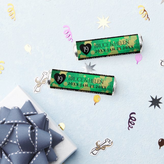 Elegant 19th Jade Wedding Anniversary Celebration Breath Savers® Mints (Party)