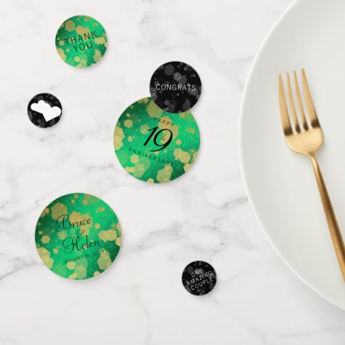 Elegant 19th Jade Wedding Anniversary Celebration Confetti