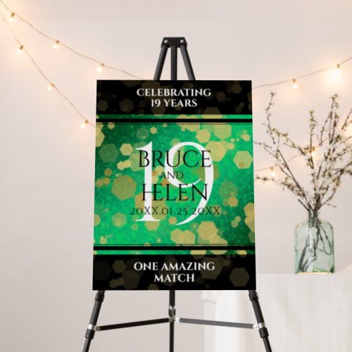 Elegant 19th Jade Wedding Anniversary Celebration Foam Board