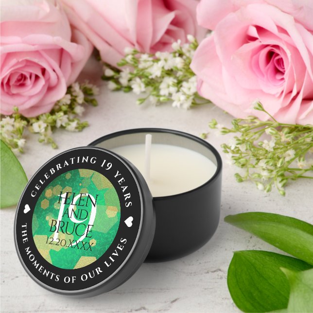 Elegant 19th Jade Wedding Anniversary Celebration Mini Candle Favors (Insitu (Wedding))
