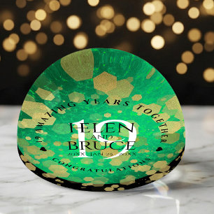 Elegant 19th Jade Wedding Anniversary Celebration Paperweight