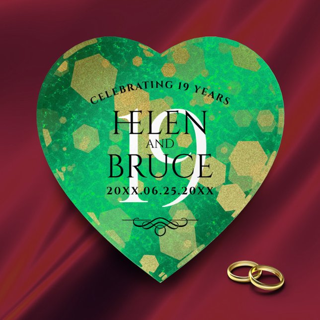 Elegant 19th Jade Wedding Anniversary Celebration Paperweight (Creator Uploaded)