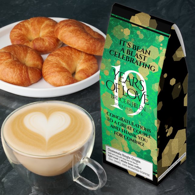 Elegant 19th Jade Wedding Anniversary Celebration Roasted Coffee (Breakfast)