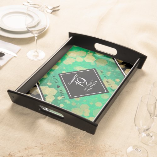 Elegant 19th Jade Wedding Anniversary Celebration Serving Tray