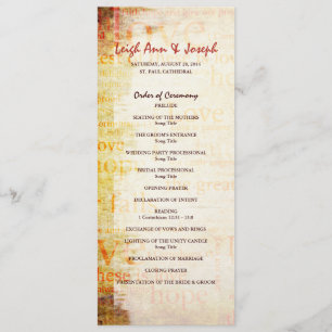 Elegant 1 Corinthians 13 Wedding Program