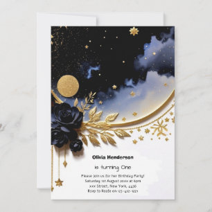 Elegant 1st Birthday Invitation