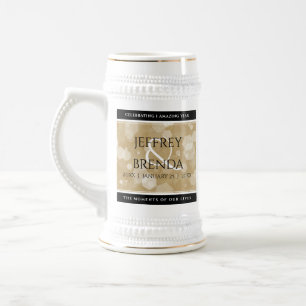 Elegant 1st Paper Wedding Anniversary Celebration Beer Stein