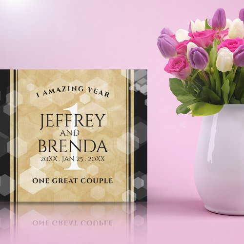 Elegant 1st Paper Wedding Anniversary Celebration Canvas Print