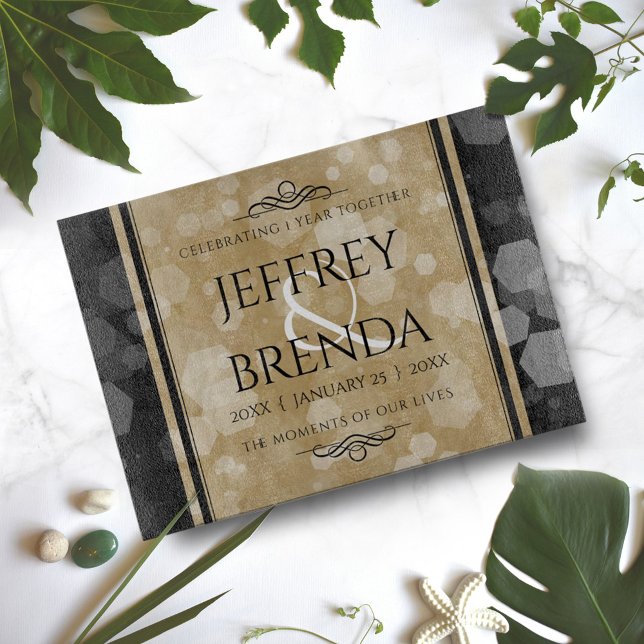 Elegant 1st Paper Wedding Anniversary Celebration Cutting Board (Creator Uploaded)