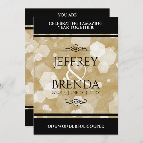 Elegant 1st Paper Wedding Anniversary Celebration Invitation