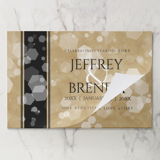 Elegant 1st Paper Wedding Anniversary Celebration Paper Pad (Folded)