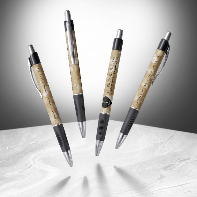 Elegant 1st Paper Wedding Anniversary Celebration Pen (Elegant 1st Paper Wedding Anniversary Dancing Pens Cover Photo)