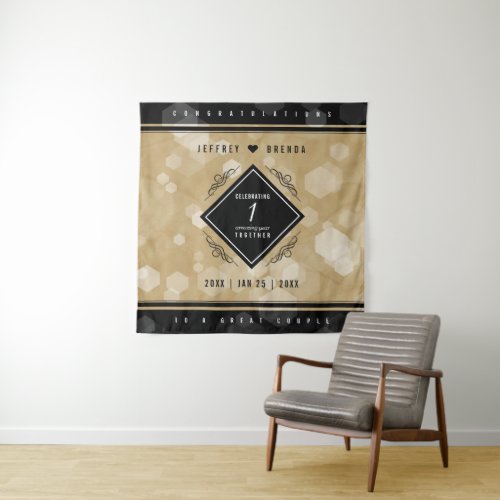 Elegant 1st Paper Wedding Anniversary Celebration Tapestry