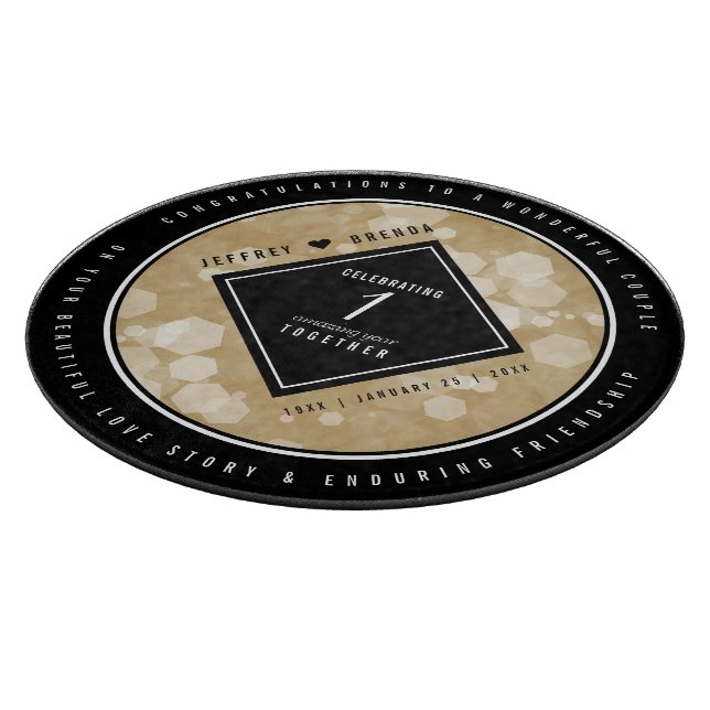 Elegant 1st Paper Wedding Anniversary Cutting Board (Corner)