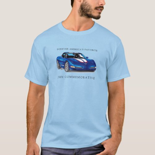 Elegant 2004 Commemorative Vette Illustration T_Shirt