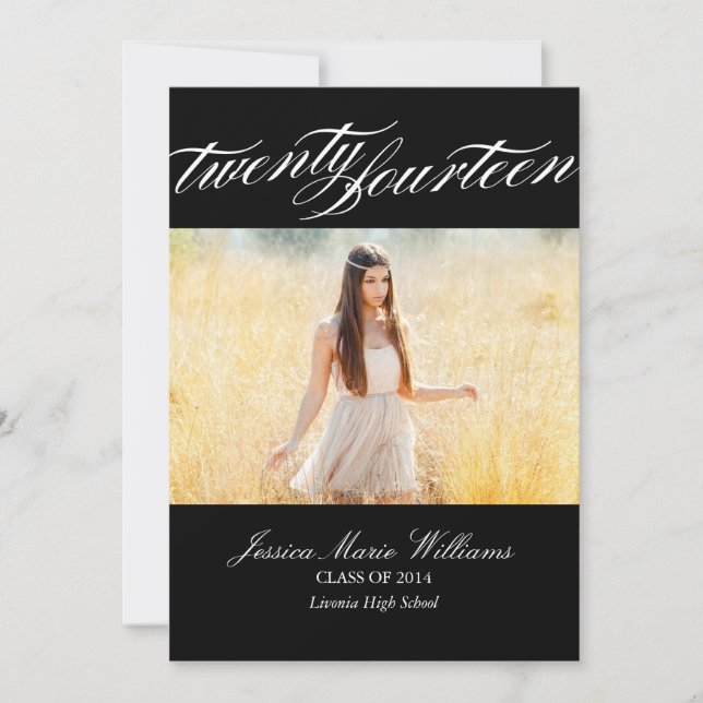 Elegant 2014 Graduation Invitations (Front)