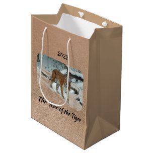 Elegant 2022 Year of the Tiger Medium Gift Bag